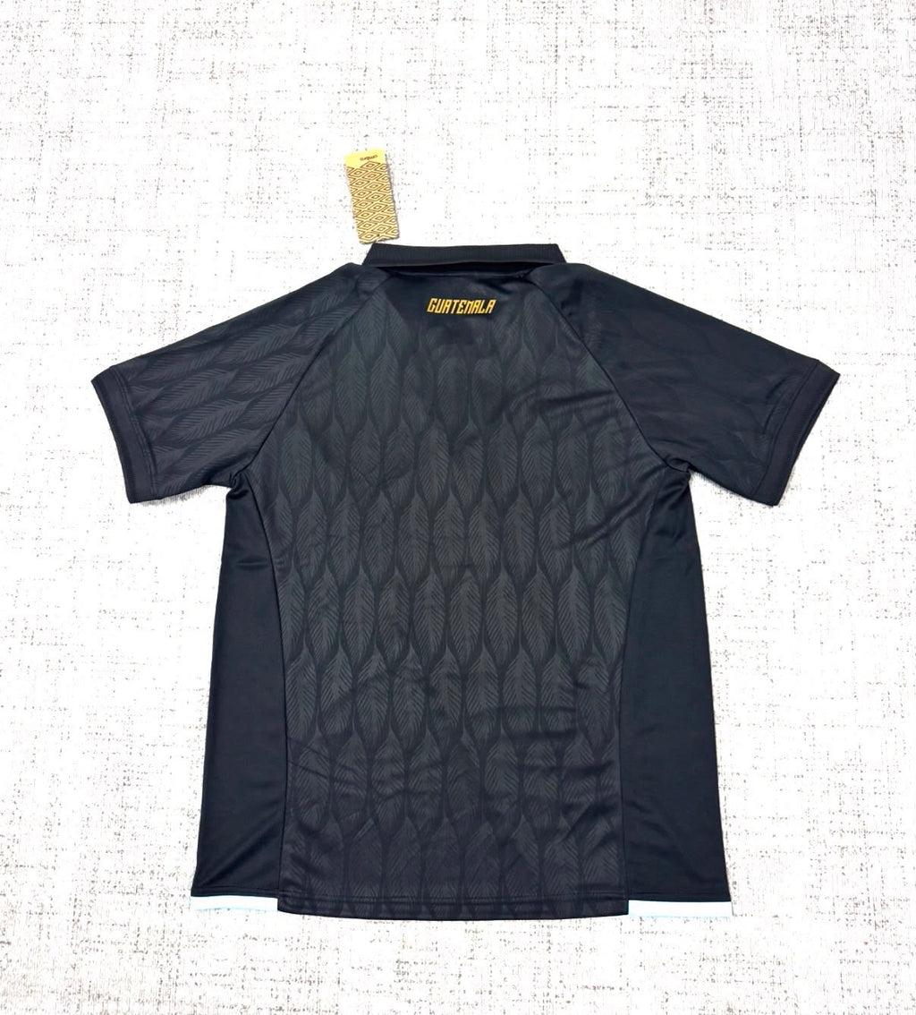Guatemala – Maillot Extérieur Noir, Bleu Ciel & Or – Adulte