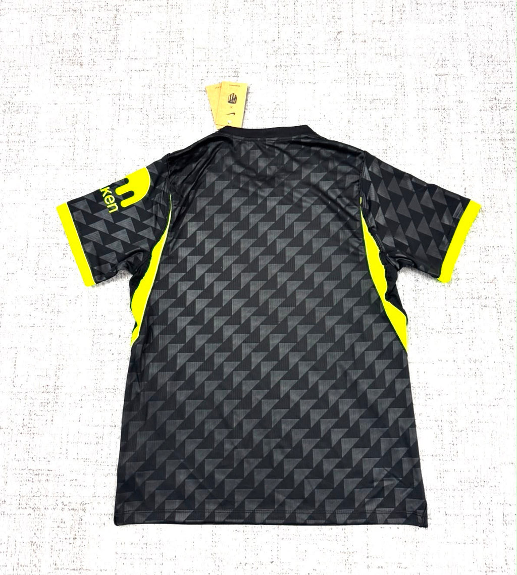 Maillot extérieur Atlético Madrid 2026/27 noir et jaune fluo - dos