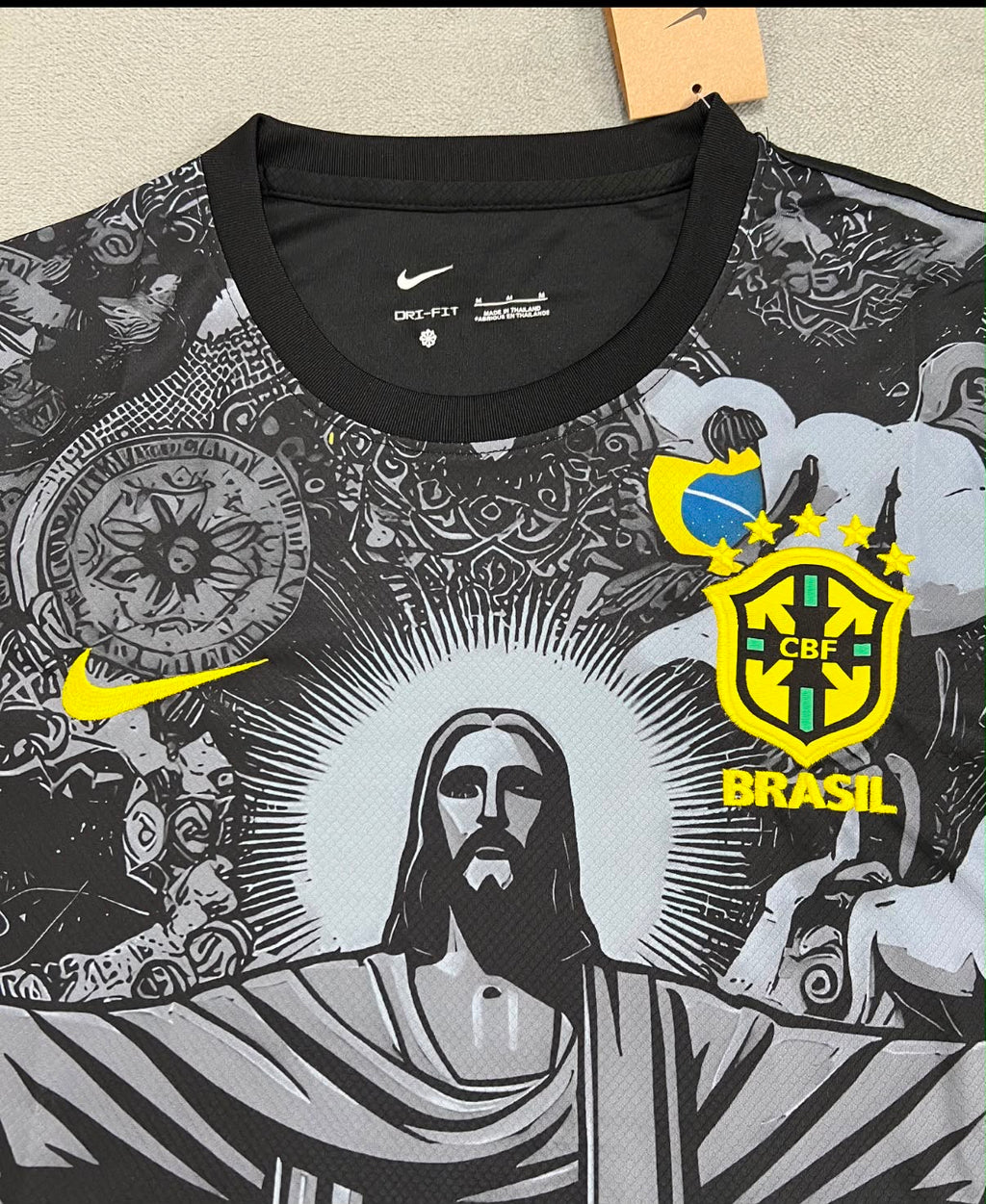 Maillot spécial Brésil Cristo Redentor - détail poitrine