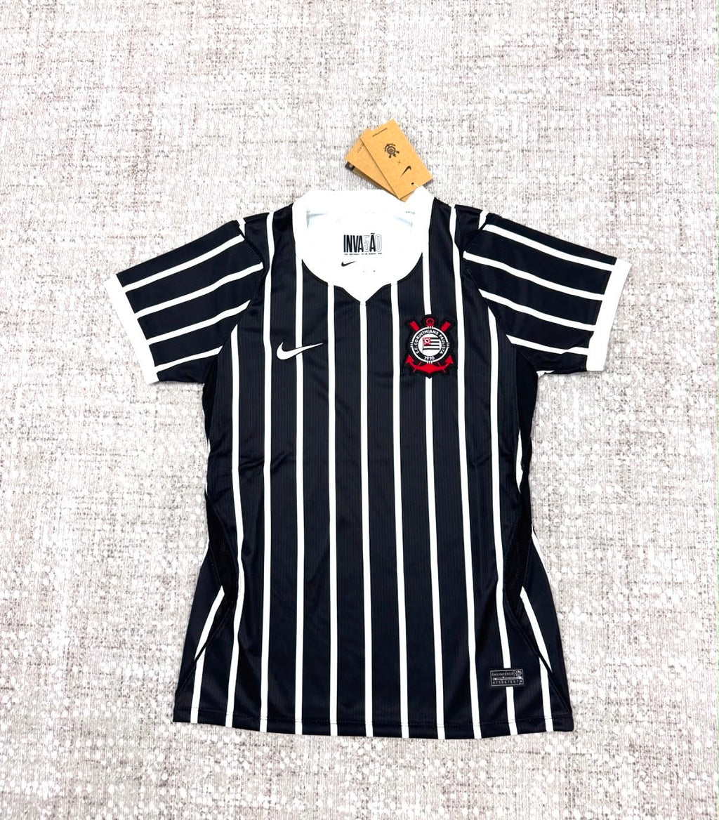 Maillot Corinthians Invasão noir et blanc vue de face
