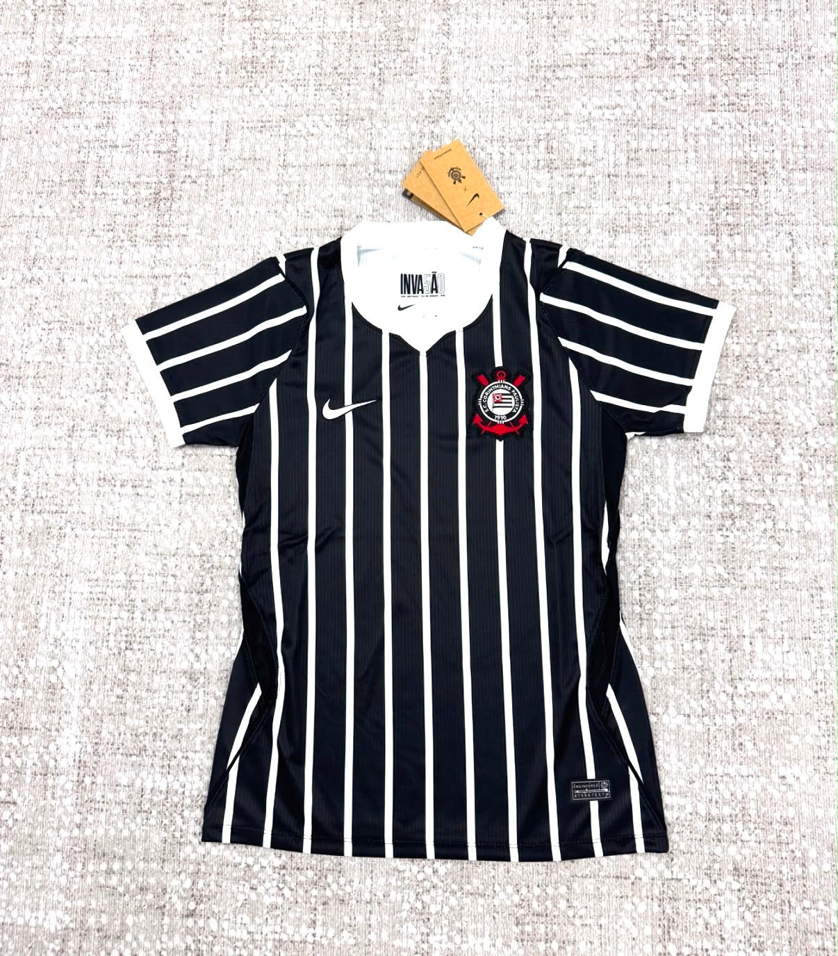 Maillot Corinthians Invasão noir et blanc vue de face