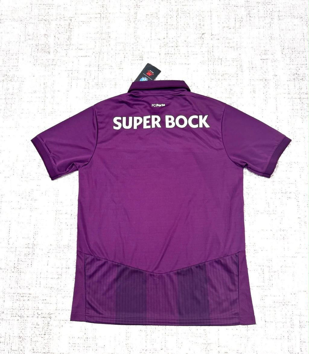 Maillot extérieur FC Porto 2026/27 violet vue de dos avec sponsor Super Bock