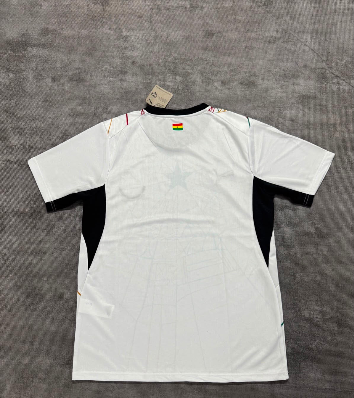Maillot domicile Ghana 2026 blanc et noir - dos