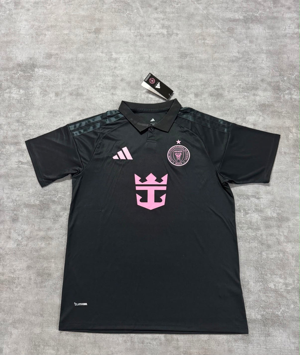 Maillot extérieur Inter Miami 2026 noir et rose vue de face