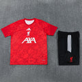Ensemble enfant Liverpool 2026/27 rouge et noir vue complète