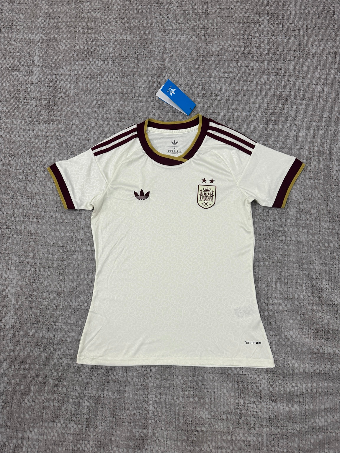Maillot Espagne blanc et bordeaux - vue de face