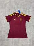 Maillot Espagne bordeaux et jaune - vue de face