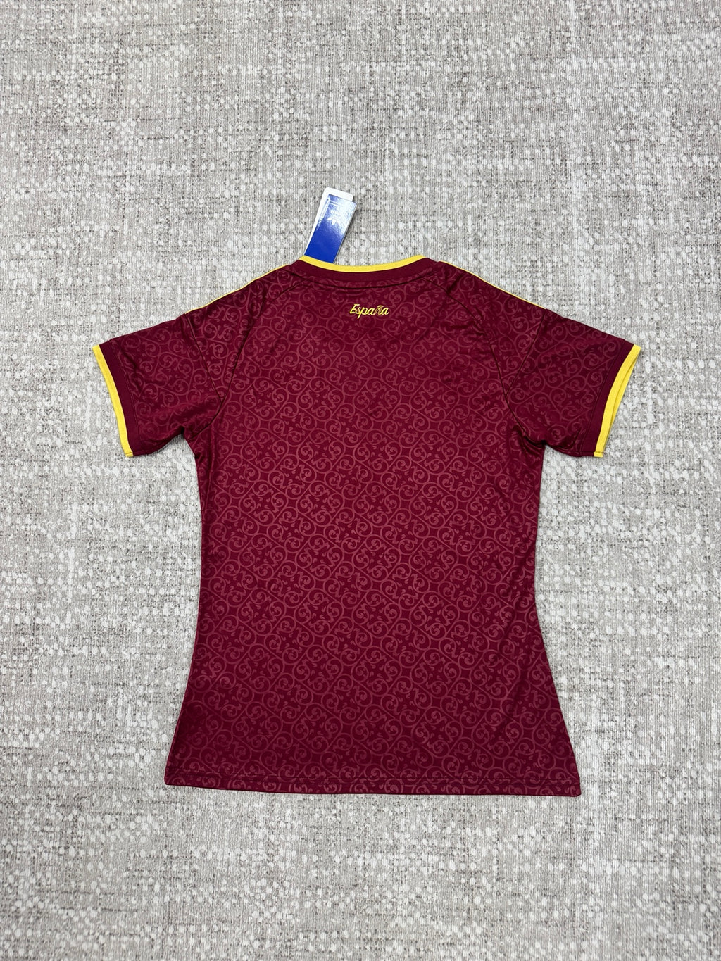 Maillot Espagne bordeaux et jaune - vue de dos