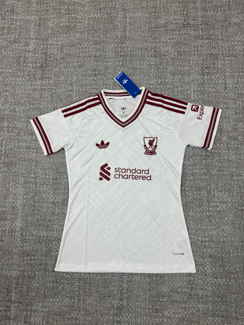 Maillot Extérieur Liverpool 2026/27 – Blanc & Bordeaux