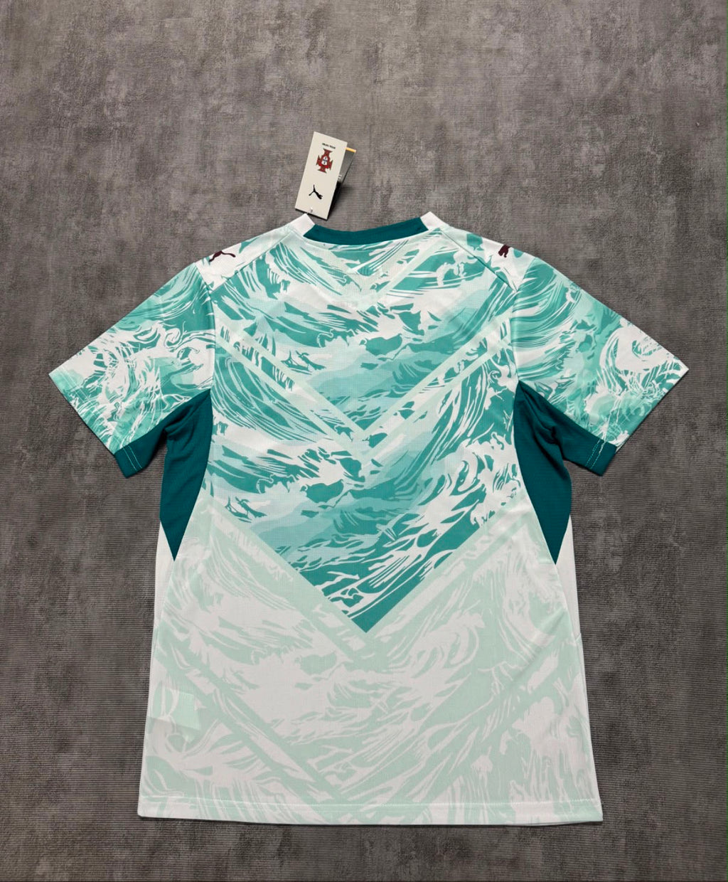 Maillot Portugal blanc et vert eau - dos