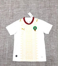 Maroc maillot blanc et or détail face