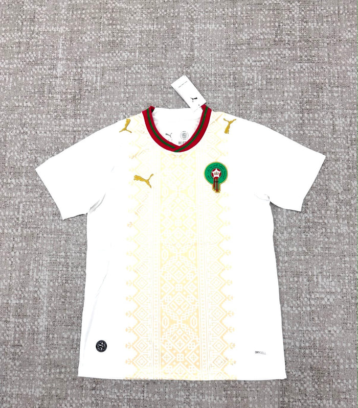 Maroc – Maillot Blanc & Or – Adulte
