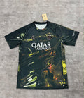 Maillot PSG x Jordan noir vert et jaune - face