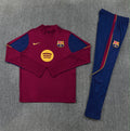 Survêtement FC Barcelona bordeaux et bleu - vue de face