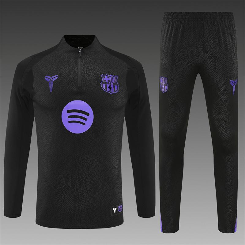 Survêtement FC Barcelone noir et violet - vue face