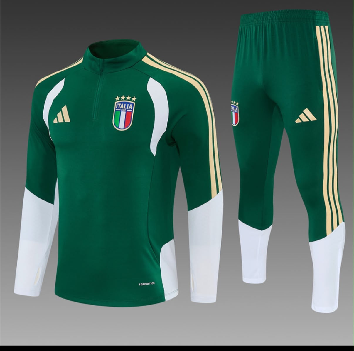 Survêtement Italie vert et blanc - vue produit