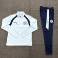 Survêtement Manchester City blanc et bleu marine