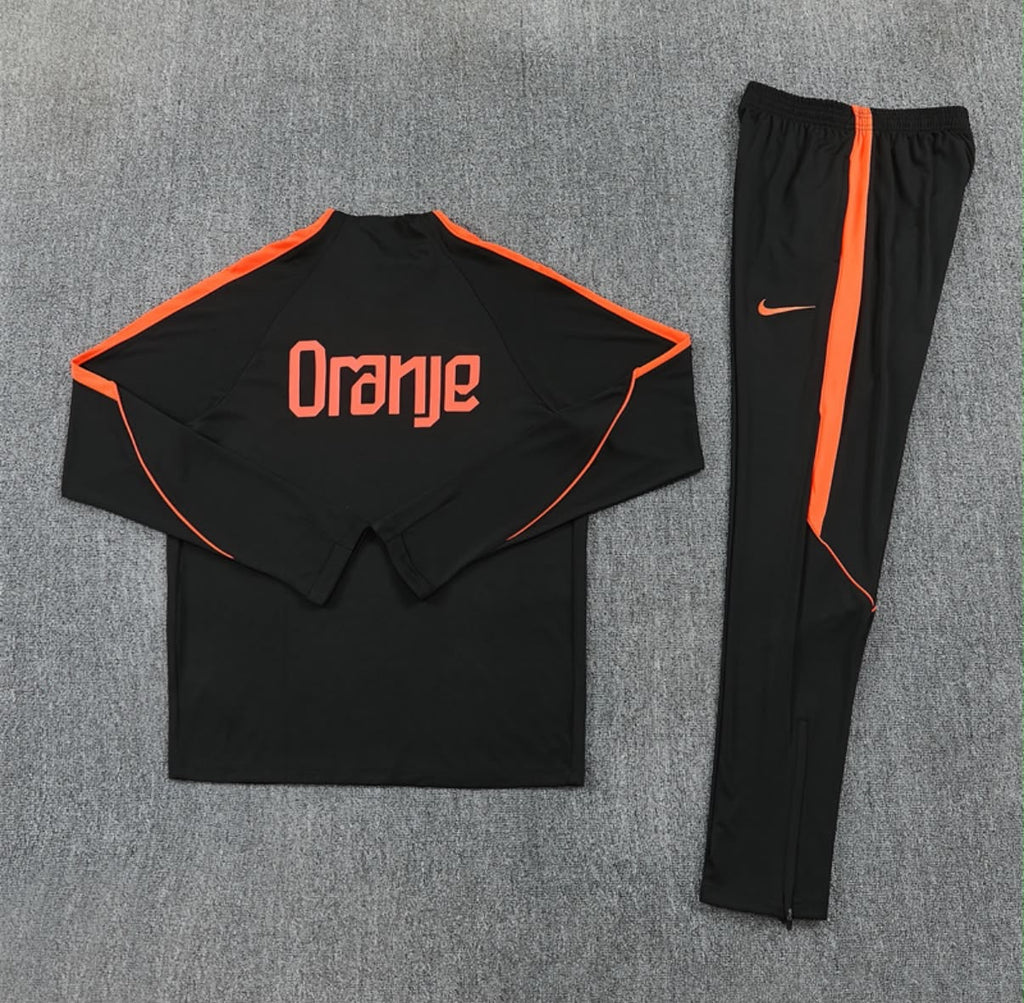 Survêtement Pays-Bas noir et orange - vue arrière Oranje