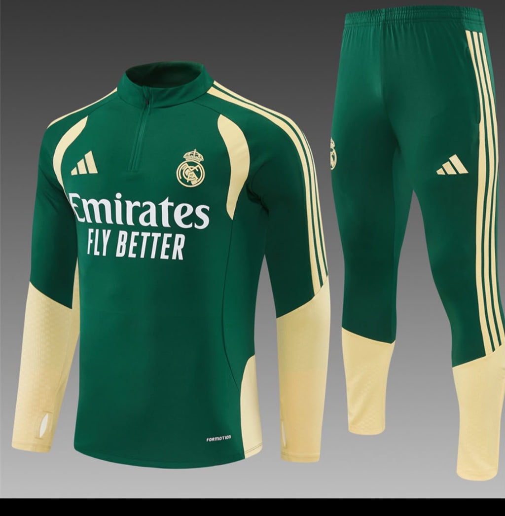 Survêtement Real Madrid vert et or - vue produit